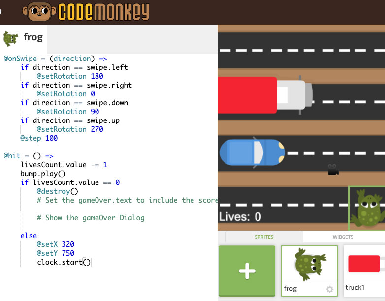 中学生からは、コードモンキーでJavaScriptを学びます。